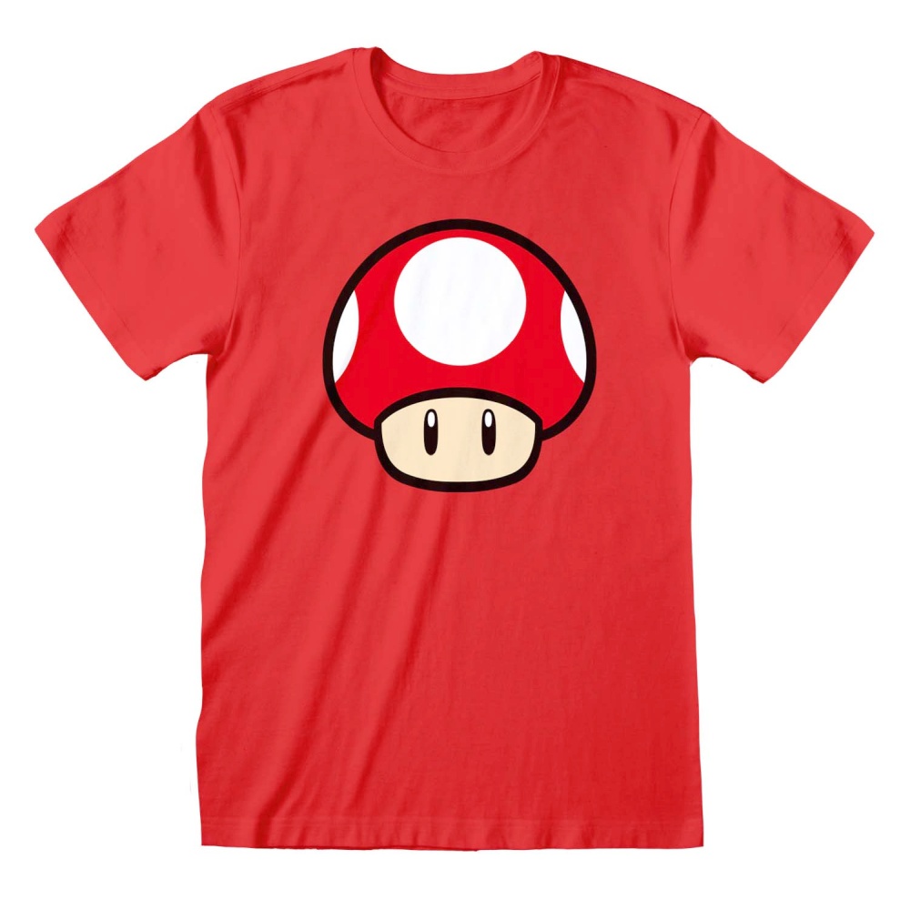 Nintendo Super Mario - Power Up Mushroom Herren T-Shirt - Rot
